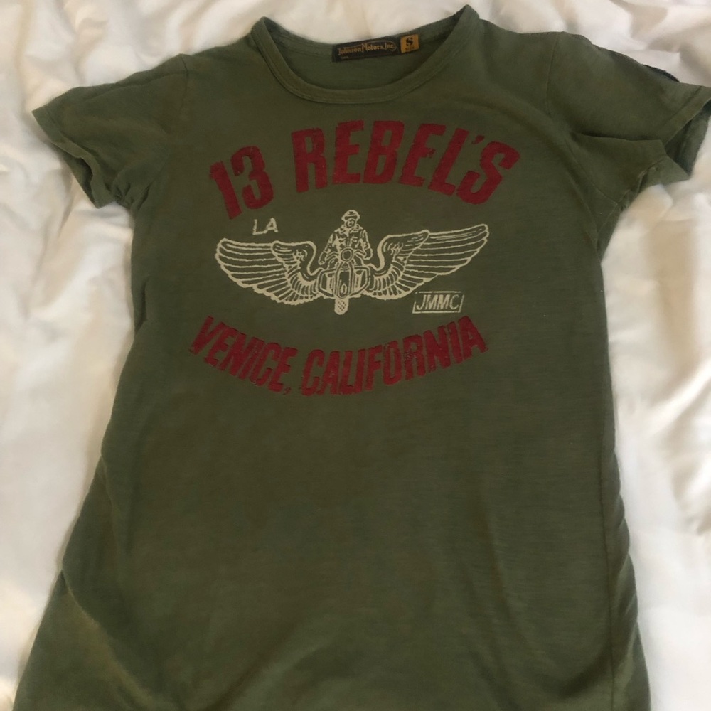 13 Rebel's Venice California Graphic Tee - Olive Green